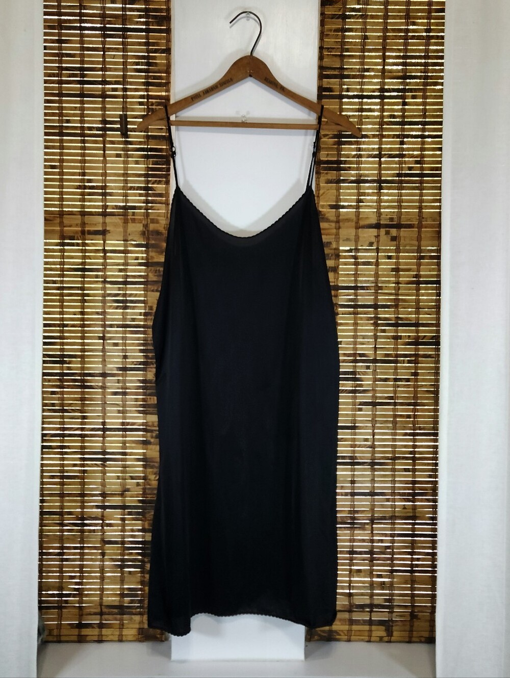 Vintage Vanity Fair Black Slip Nightgown Size 40